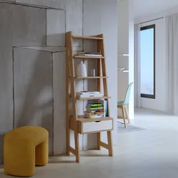 Libreria 48x155h cm effetto rovere con 1 cassetto bianco - Eldora