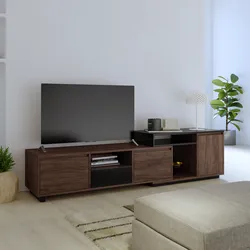Mobile porta tv 180x46h cm effetto noce con 3 cassetti e 1 anta - Eldora