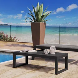 Tavolino da esterno 100x44 cm in alluminio antracite - Carioca