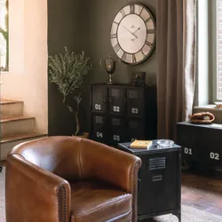 Credenza 90x89h cm in metallo nero con 6 ante numerate e ruote - Orlando