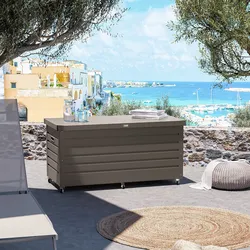 Baule contenitore con ruote 130x61x64h cm in alluminio tortora - Carioca