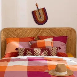 Testata per letto matrimoniale 160x103h cm in rattan naturale - Namibia