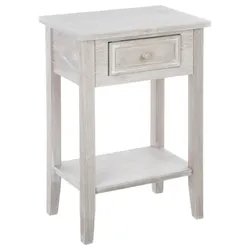 Comodino 45x67h cm effetto legno anticato con 1 casssetto - Eveline