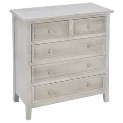 Cassettiera 73x81h cm effetto legno anticato con 5 cassetti - Eveline
