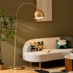 Piantana ad arco 177h cm in acciaio oro - Lorien