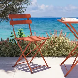 Sedia da giardino pieghevole in metallo terracotta - Atelier