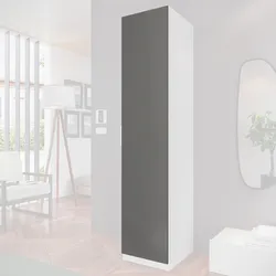 Anta 50x229h cm grigio titanio lucido per armadio Ventur