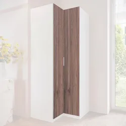 Coppia di ante noce brera per armadio angolare Ventur