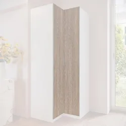 Coppia di ante rovere gessato per armadio angolare Ventur