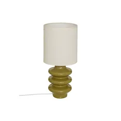 Lampada d'appoggio 45h cm in ceramica verde lucido - Tomas