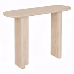 Consolle 110x80h cm in legno effetto travertino beige - Thayla