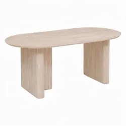 Tavolo 180x90 cm in legno effetto travertino beige - Thayla