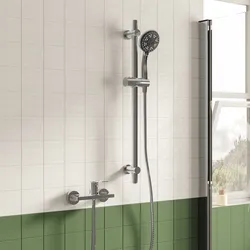 Set esterno doccia e saliscendi con doccino 3 getti cromo – Ketra