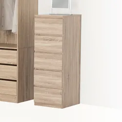 Cassettiera 40x118h cm effetto rovere con 5 cassetti - Ashlin