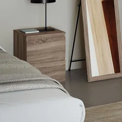 Comodino 38x50h cm effetto rovere con 2 cassetti - Ashlin