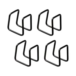 Set 4 clip in metallo nero per elementi modulari Unify