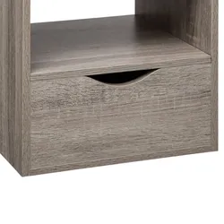 Set 2 accessori ripiano e cassetto effetto rovere grigio per elementi modulari Unify