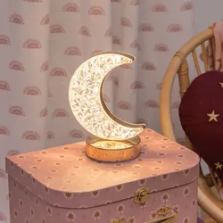 Lampada da tavolo 20h cm portatile luna oro - Kids
