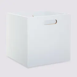 Cubo contenitore 31x31h cm bianco opaco - Unify