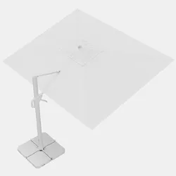 Telo di ricambio per ombrellone 3x4 m in poliestere bianco - Porto Cervo