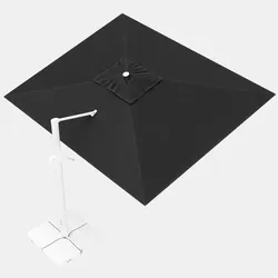 Telo di ricambio per ombrellone 3x4 m in poliestere antracite - Porto Cervo