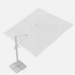 Telo di ricambio per ombrellone 4x4 m in poliestere bianco - Porto Cervo