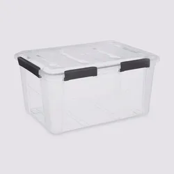 Contenitore 64x34h cm in polipropilene con chiusura a clip - Archivia Plus