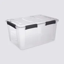 Contenitore 58x22h cm in polipropilene con chiusura a clip - Archivia Plus