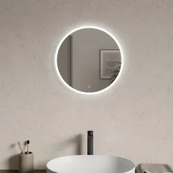 Specchio led 45 cm luce fredda con cornice e accensione touch - Pegaso
