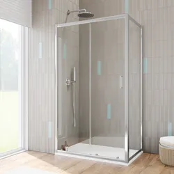 Box doccia 65x110 cm scorrevole vetro temperato 6mm trasparente 185h - Young