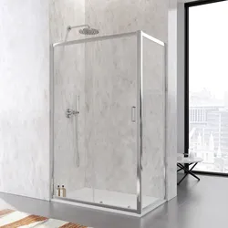 Box doccia 65x125 cm scorrevole vetro temperato 6mm trasparente 185h - Young