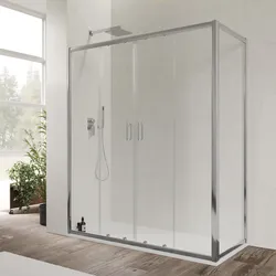 Box doccia 65x170 cm doppio scorrevole vetro temperato 6mm trasparente 185h - Young