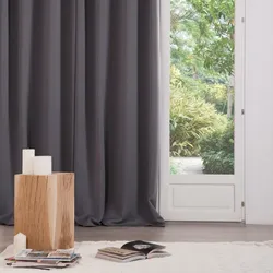 Set 2 tende oscuranti 135x240h cm in tessuto grigio scuro - Kaindy