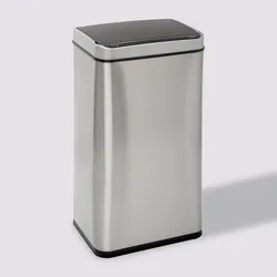 Pattumiera automatica 40 litri rettangolare in acciaio inox cromo