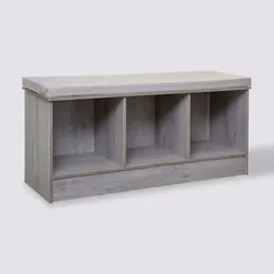 Panca contenitore 105x50h cm effetto rovere grigio - Unify