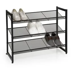 Scarpiera a giorno 74x62h cm in metallo nero