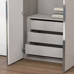 Cassettiera soft close per anta doppia armadio battente Airole Arsita Gaufre