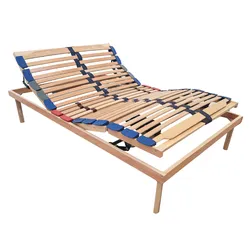 Rete a doghe motorizzata 120x190 cm in legno di faggio con telecomando