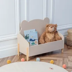 Contenitore 61x44h cm a forma di orsetto in legno beige - Dolcezza kids