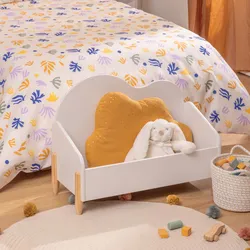 Contenitore 61x44h cm a forma di onda in legno bianco - Dolcezza kids