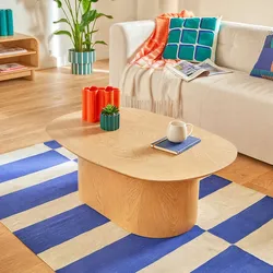 Tavolino 100x70 cm in legno effetto betulla - Vicentina