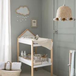 Fasciatoio per neonati 75x117h cm in legno naturale e bianco - Sissy kids