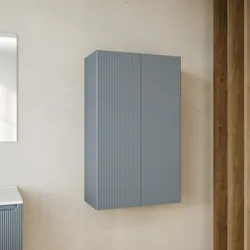 Colonna bagno sospesa 60 x 30 x 100 h doppia anta carta da zucchero cannettato - Konai