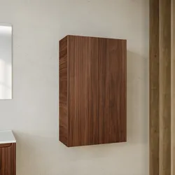 Colonna bagno sospesa 60 x 30 x 100 h doppia anta rovere deciso cannettato - Konai