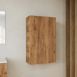 Colonna bagno sospesa 60 x 30 x 100 h doppia anta rovere gold cannettato - Konai