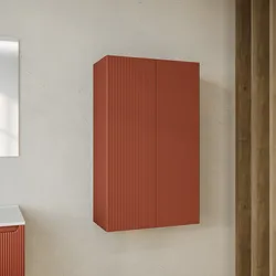 Colonna bagno sospesa 60 x 60 x 100 h doppia anta terracotta cannettato - Konai