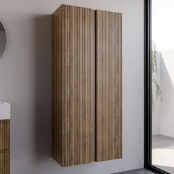 Colonna bagno sospesa 70 x 70 x 160 h doppia anta rovere america cannettato - Gaia