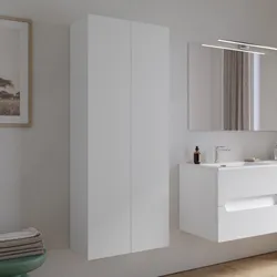 Colonna bagno sospesa 60 x 30 x 150 h cm doppia anta bianco opaco - Tayga