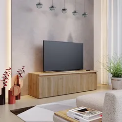 Porta tv 138x40h cadiz cannettato con cassettone - Clary