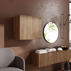 Pensile 55x50h cm cannettato mercure con anta reversibile - Clary